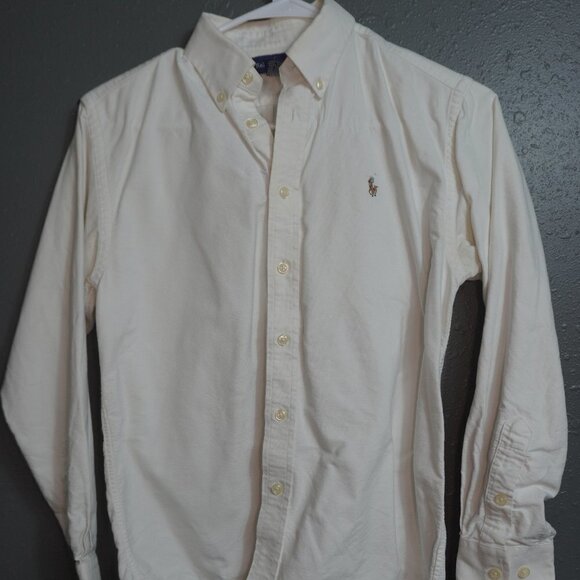 Ralph Lauren Other - Ralph Lauren Kids Boy White Oxford 100% Cotton Button Down Shirt Size 12